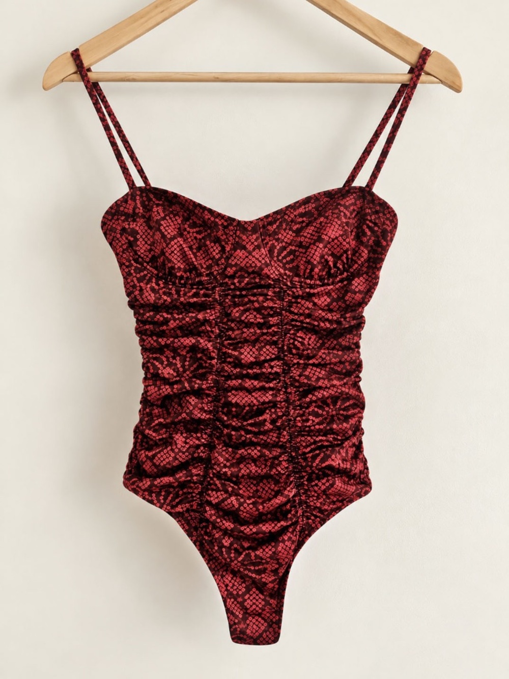 Ulla Johnson Bahia One-Piece Malliot Swimsuit Wine Red Size XS NWT